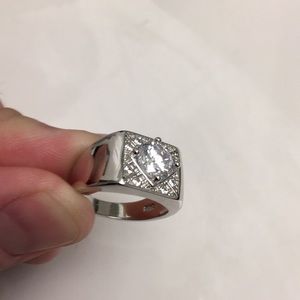 Sterling .925 silver ring with CZ’s.
